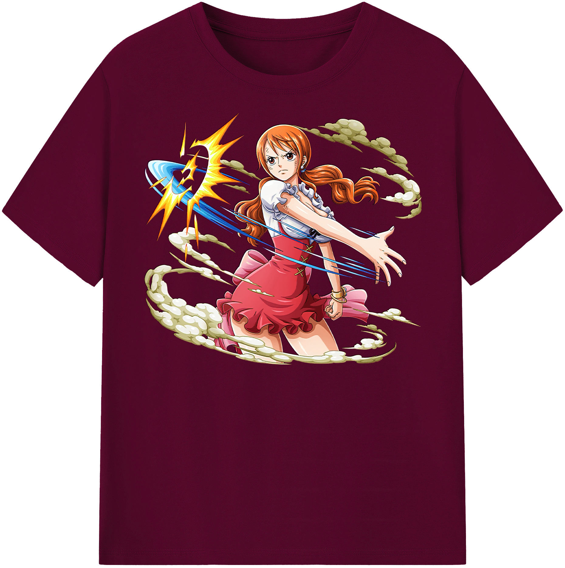 （画像用） ワンピース ナミ ONE PIECE Nami レディースカジュアルプリントTシャツ（綿100％）